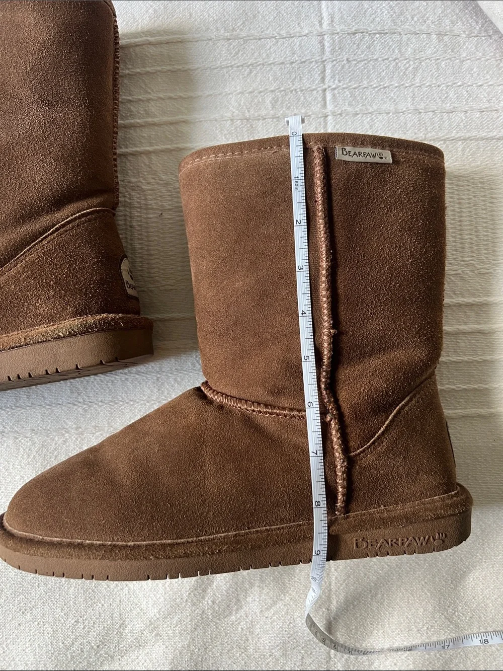 BearPaw Emma Chesnut Suede Short Shearling Boots